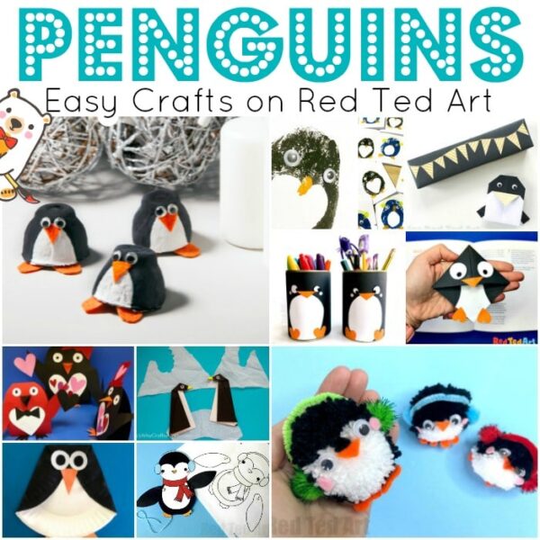 Easy Penguin Crafts for Kids - Collage of Activities