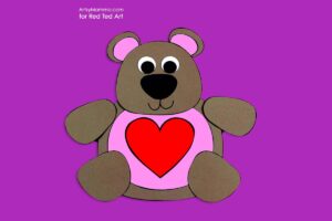 Printable Valentine Teddy Bear Craft