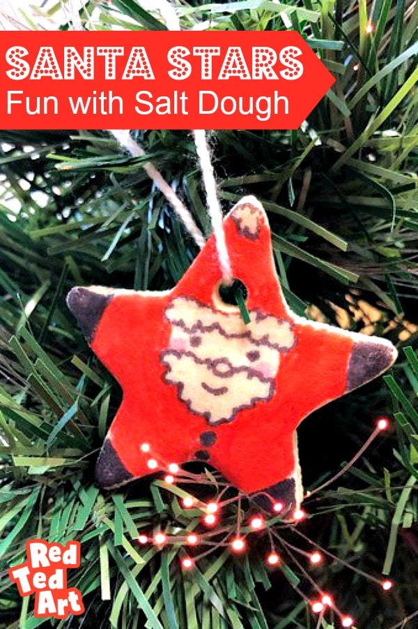 Easy Salt Dough Recipe for Santa Star Ornament Making