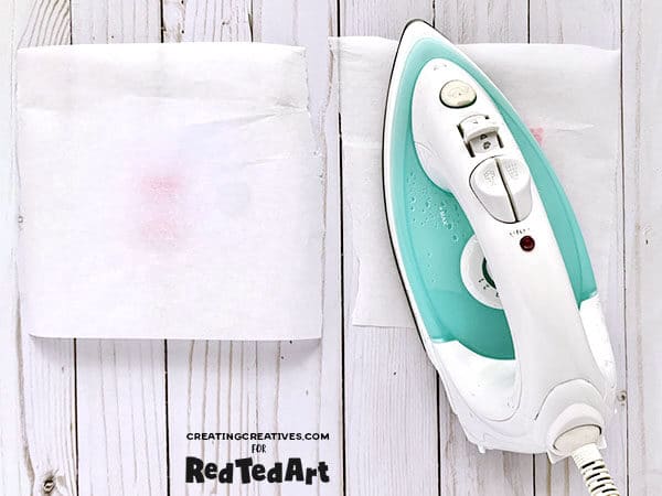 Ironing your valentine's day perler beads