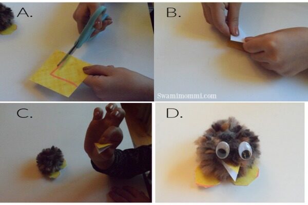 how to make pom pom birds for valentines
