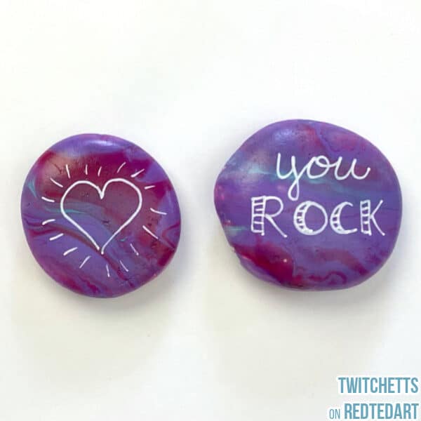 Pour Painted Rocks How To for Valentines
