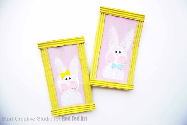 Sponge print bunny art