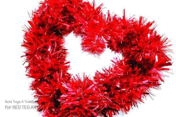 step 2 - tinsel heart decor