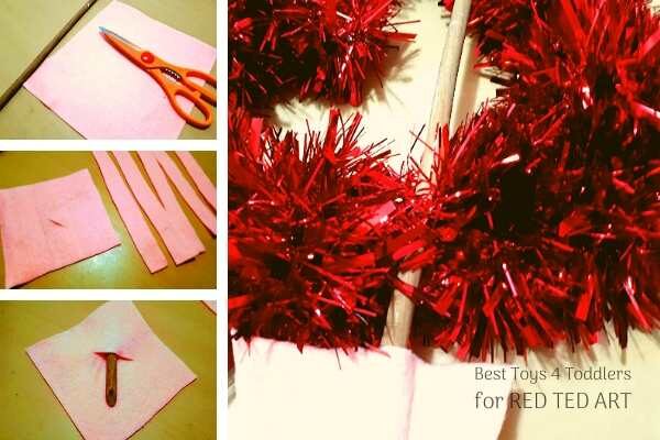 step 4 - cupid heart wreath for Valentine's Day