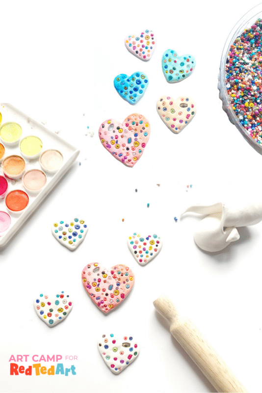 Easy Mosiac Heart Pins for Valentines