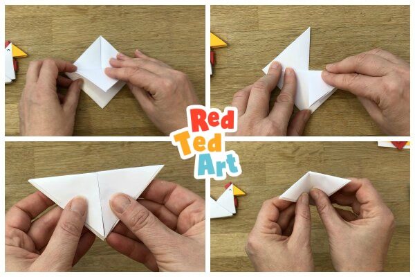 folding a paper tangram