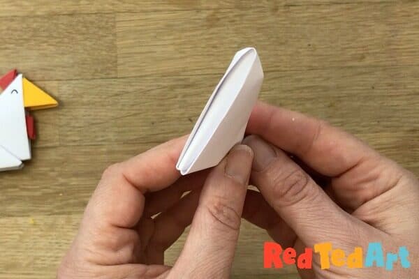 the back of your origami triangle