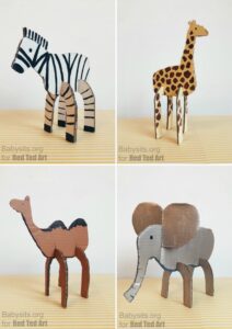 Easy cardboard animals