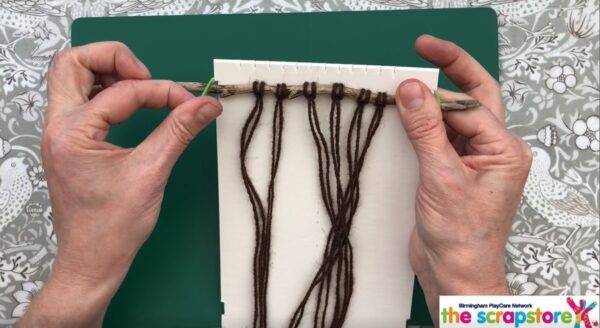 secure onto the loom card
