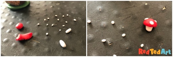 Make clay mushrooms