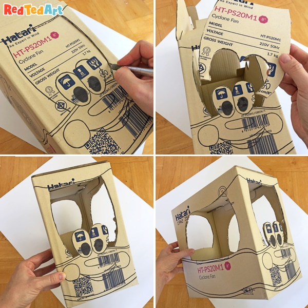 Cutting your car shapes into the box