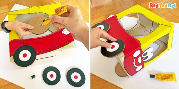 Adding the cozy coupe wheels