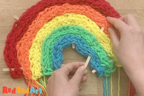 Add lolly sticks to give it shape