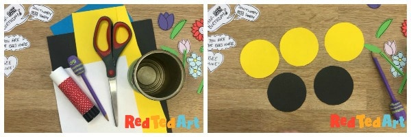 Paper Bee Card - circles