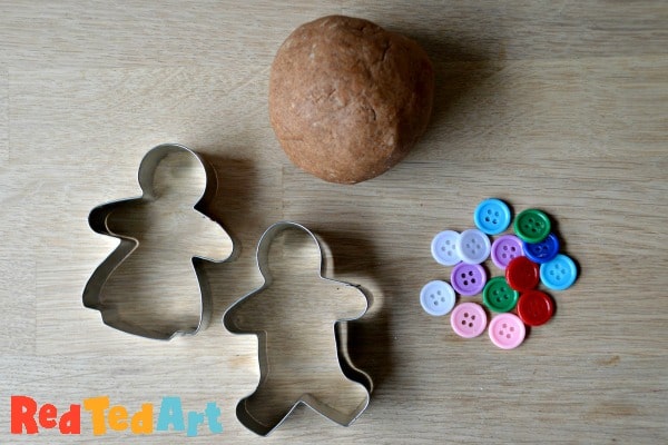 cookie cutters and salt dough