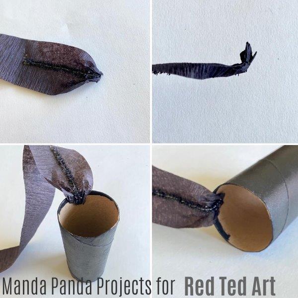 attaching the legs to your tp roll spider