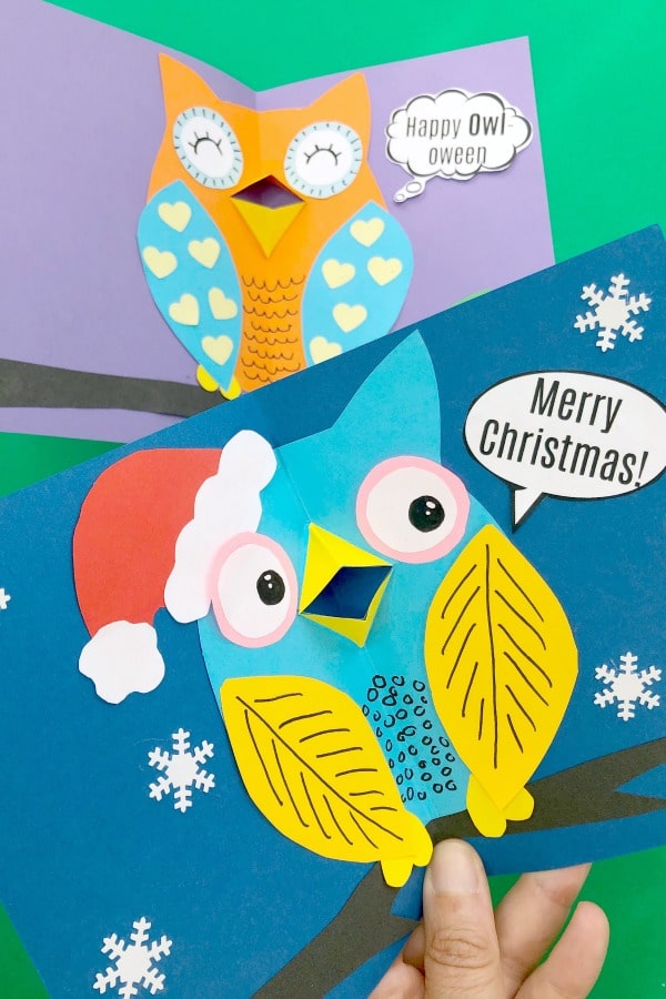 Pop Up Christmas Owl Card