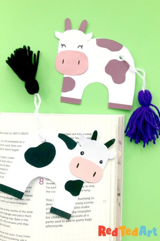Tassel Tail Cow Bookmark