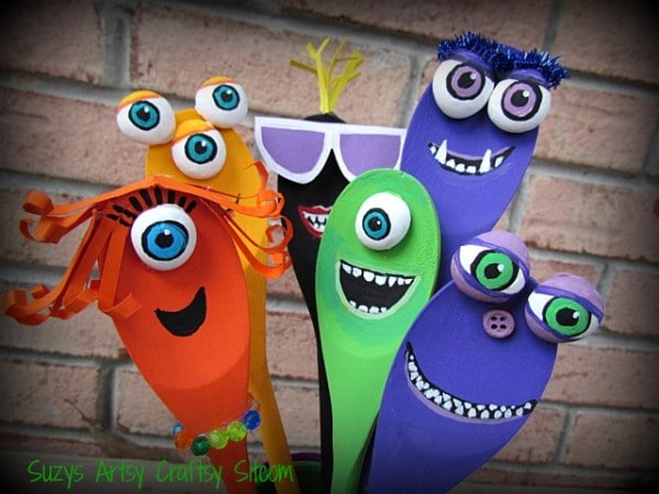 Wooden Spoon Monster Puppets