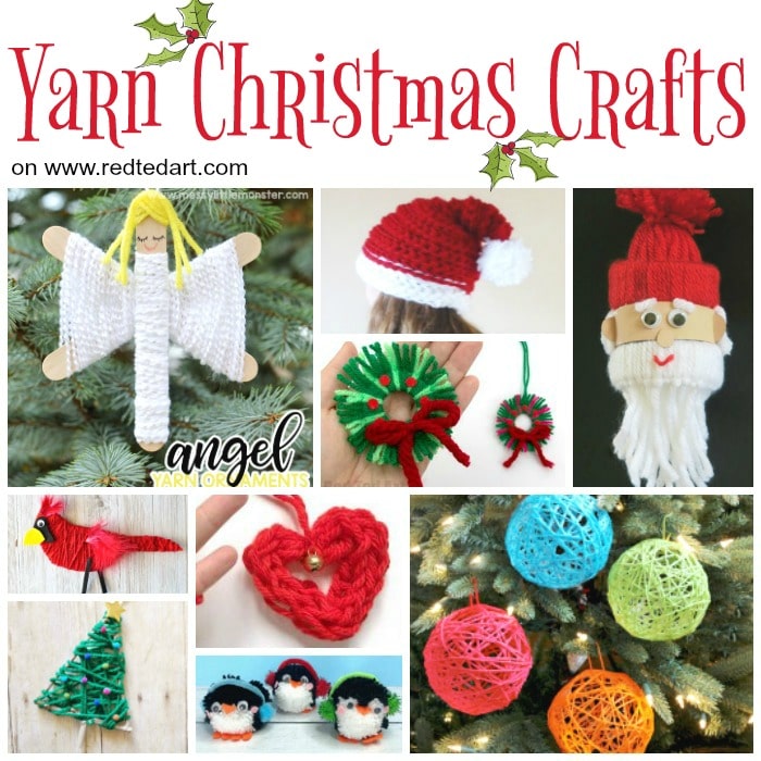 Cute & Easy Yarn Christmas Crafts for Kids - Red Ted Art