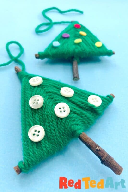 How to Make DIY Yarn Christmas Trees - The Crazy Craft Lady