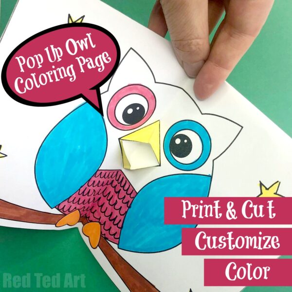 How to make Pop Up Cards with Animals - Red Ted Art