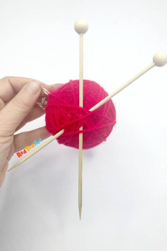 knitting needle yarn ornament