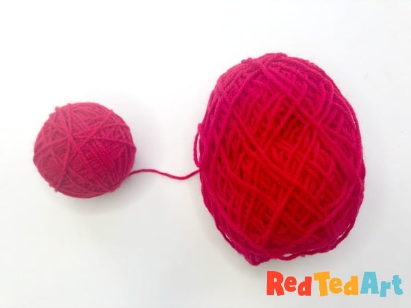 wrapped yarn ornament