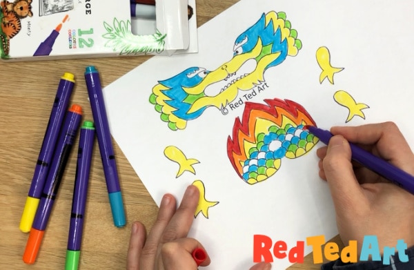 Free Dragon Printable Coloring
