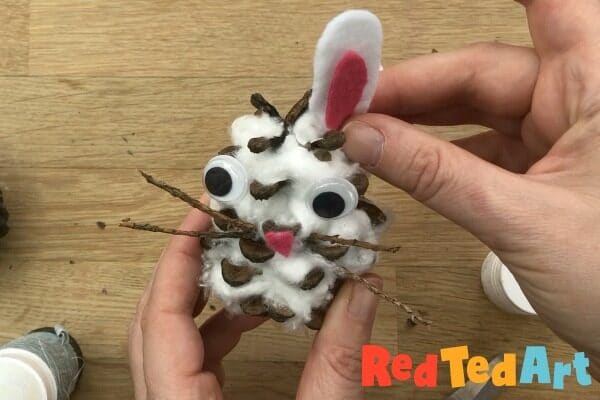 pine cone bunny craft