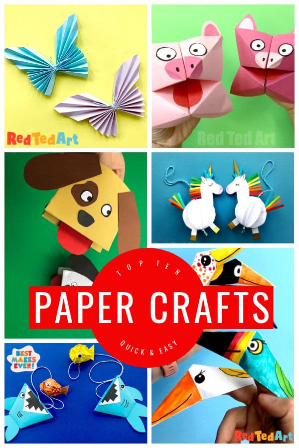 Easy Paper Crafts for Kids - Red Ted Art - Kids Crafts