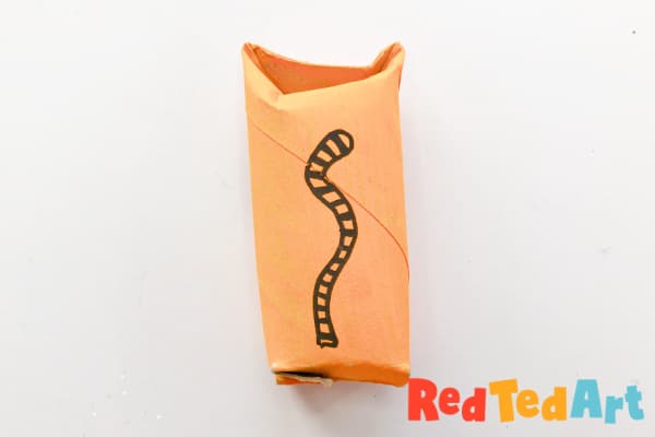 Back of the TP Roll Tiger - tail