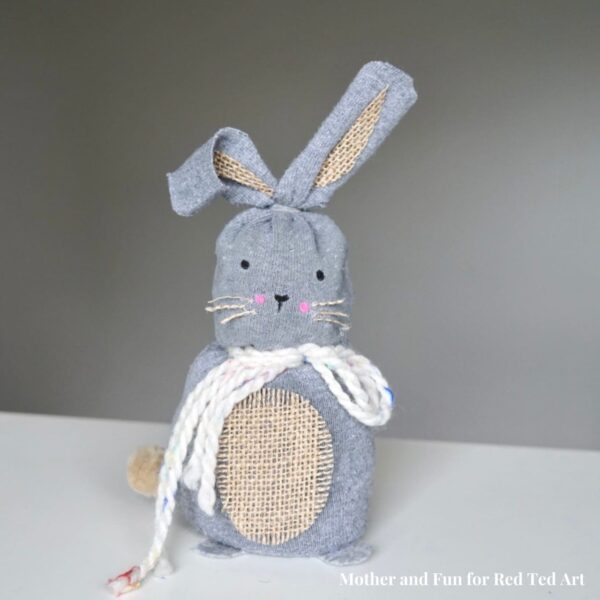 decorate the sock bunny