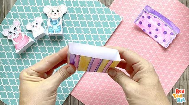 Printable Mouse House Craft - make your own Mouse Family