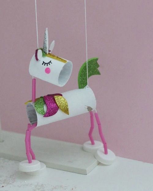 toilet roll puppets unicorn