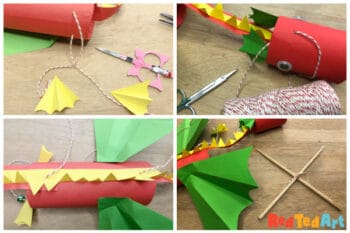 Easy Paper Dragon Puppet Craft For Kids - Red Ted Art