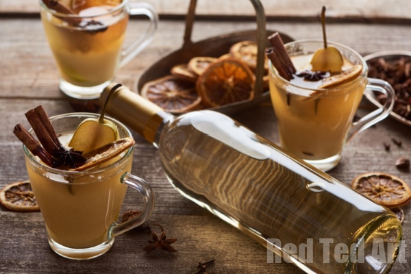 mulled white wine orange & pear