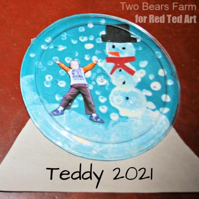 DIY Snow Globe Crafts for Kids - Red Ted art - Easy Winter Crafts