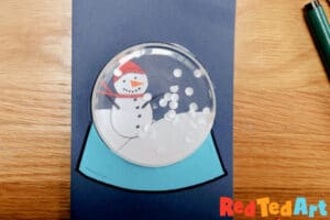 DIY Snow Globe Card - Red Ted Art - Kids Crafts