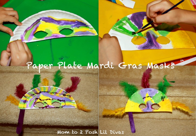 Easy Paper Plate Masks for Mardi Gras for Kids of all ages - Red Ted Art