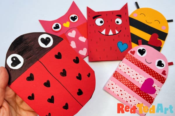 Super Simple Valentines Ladybug Card for Kids & Preschoolers