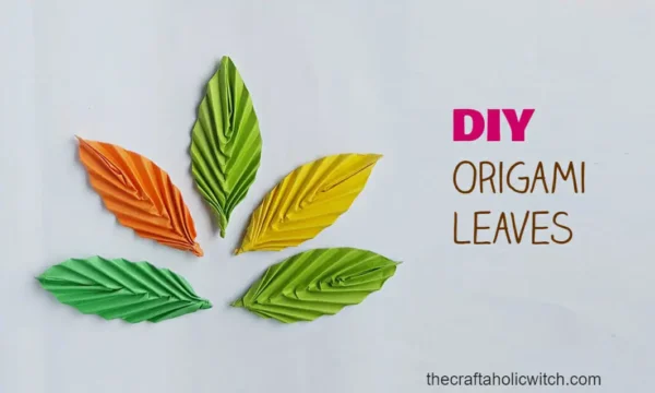 origami leaf from one square piece of paper