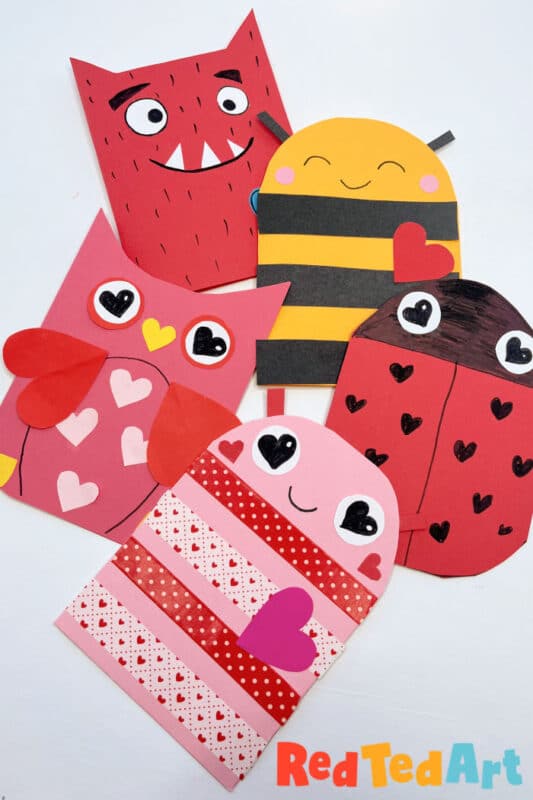 6 Super Simple Valentines Cards for Kids of all Ages - Red Ted Art Crafts