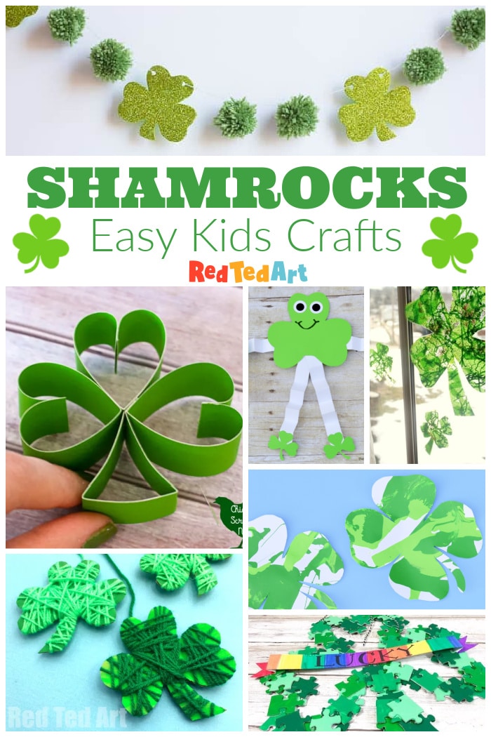 Simple and Easy Shamrock Crafts for Kids - Red Ted Art