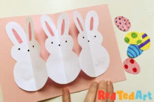 Pop Up Bunny Craft - 3d Easter Card Peeps - Red Ted Art