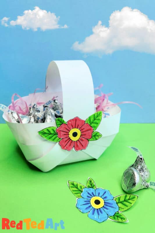 Easy Mother's Day Basket Craft for Kids to Make - Red Ted Art