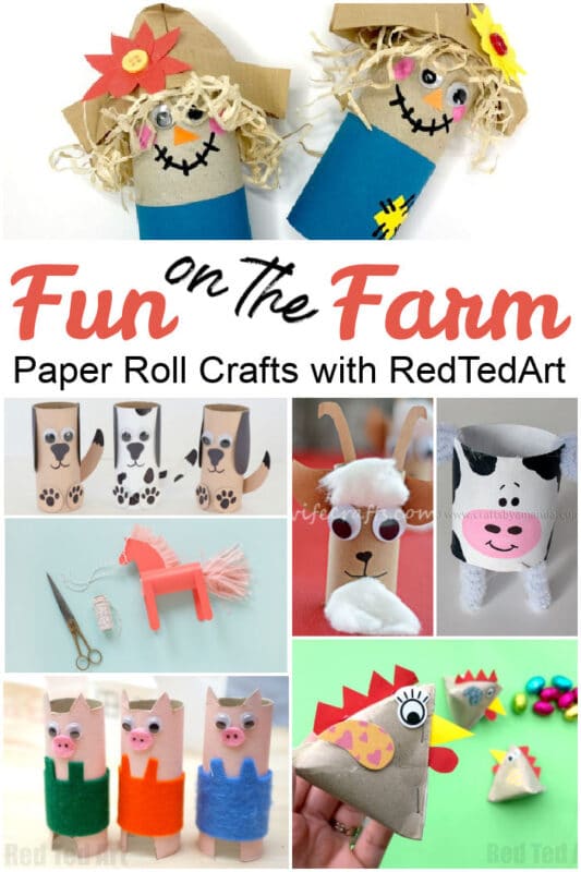 easy farmyard crafts toilet roll