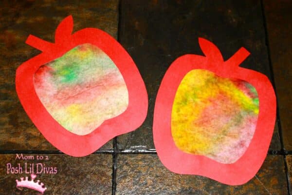 finished paper apple art