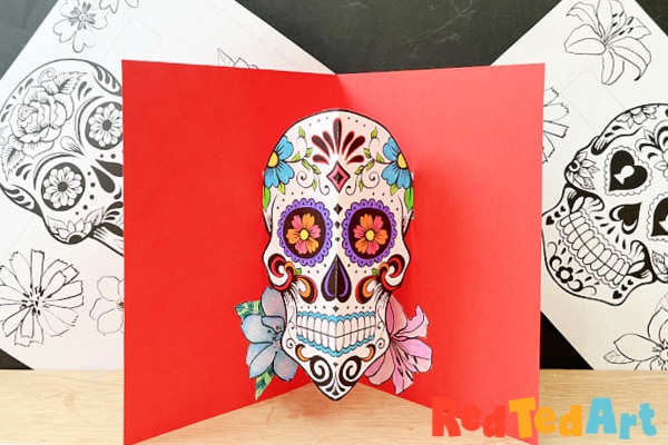 day of the dead card printables